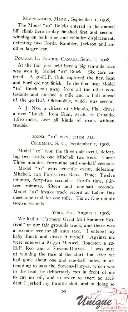 1908 Buick Victories Brochure Page 16